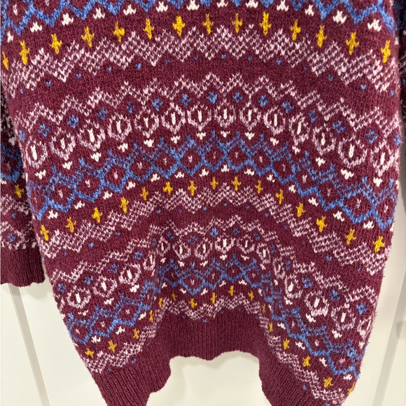 LL Bean Cotton Ragg Fair Isle Cardigan Sweater - Picture 11 of 15